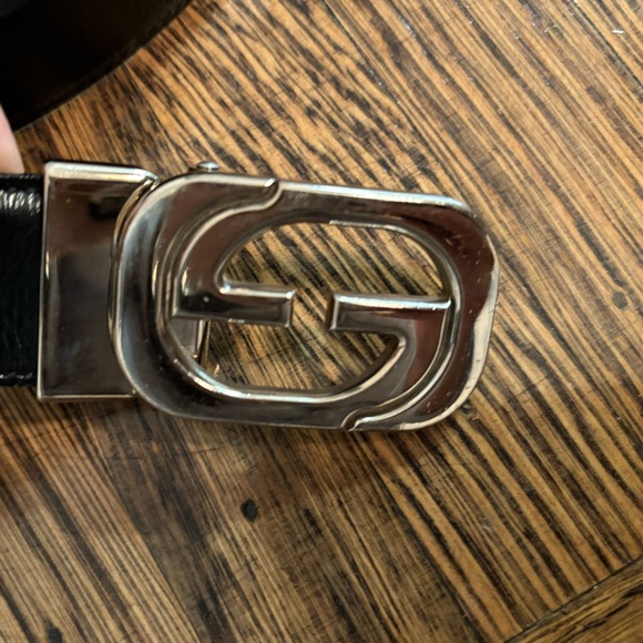 Gucci Men reversible belt black and brown slicer Gucci buckle - Picture 2 of 6
